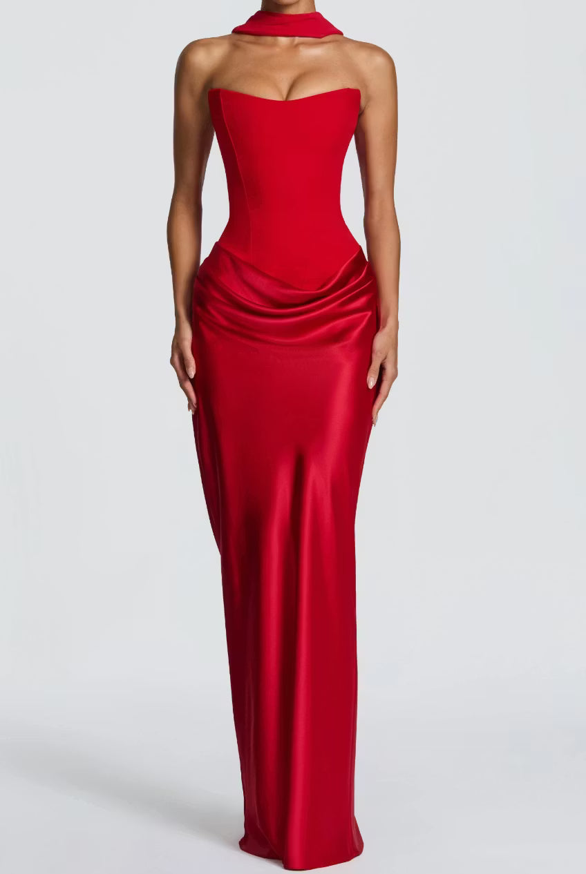 Vestido Gala Silueta Escarlata
