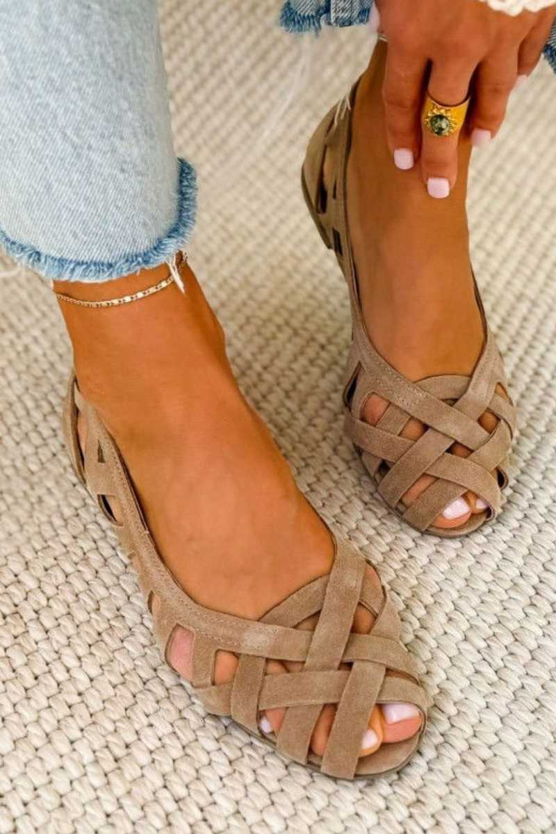 jeny/Sandalias Abiertas con Diseño de Jaula