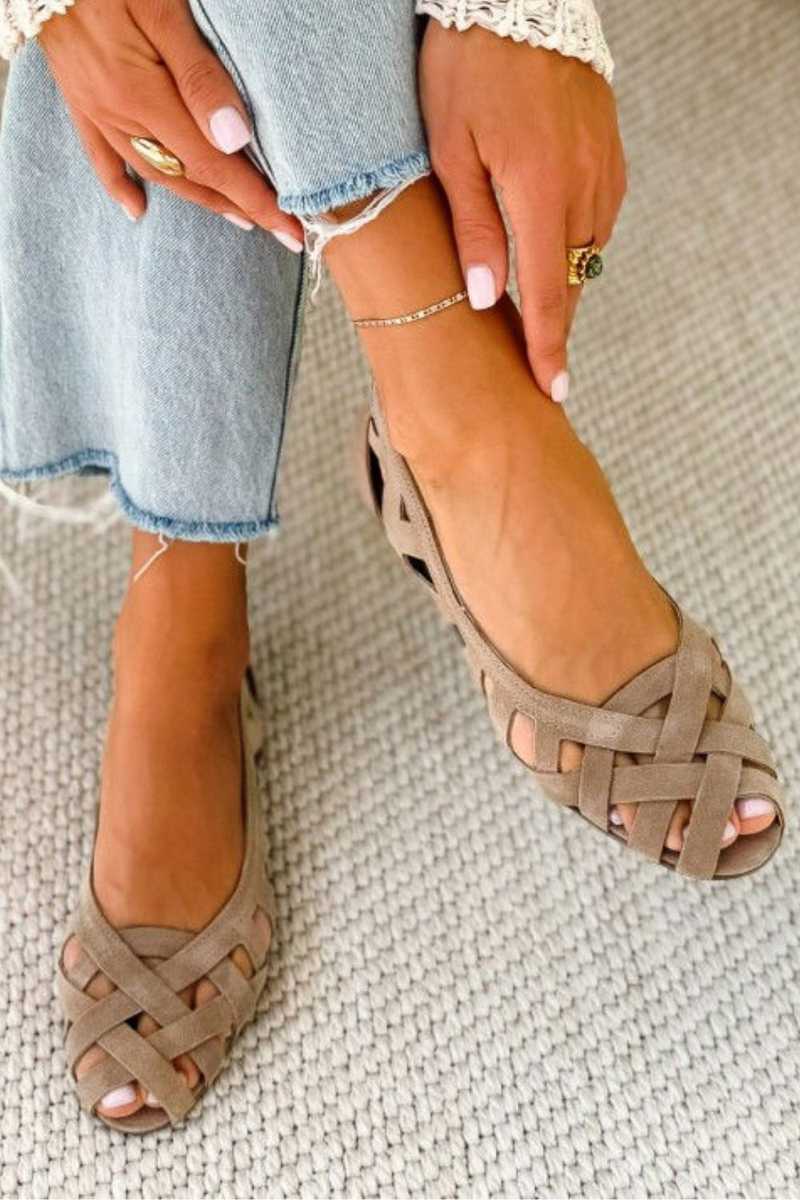 jeny/Sandalias Abiertas con Diseño de Jaula
