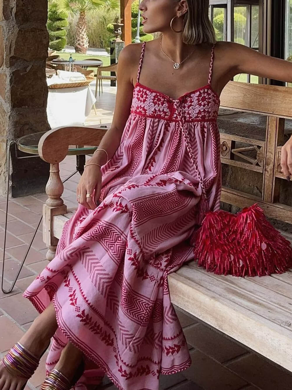 Itzamara /Vestido Maxi Boho Artesanal
