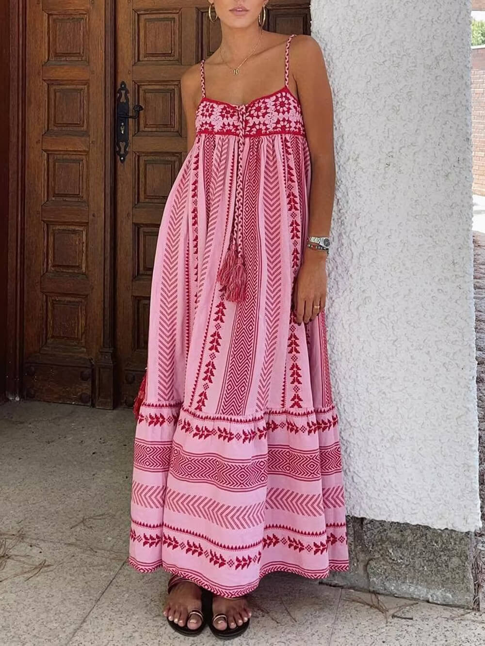 Itzamara /Vestido Maxi Boho Artesanal