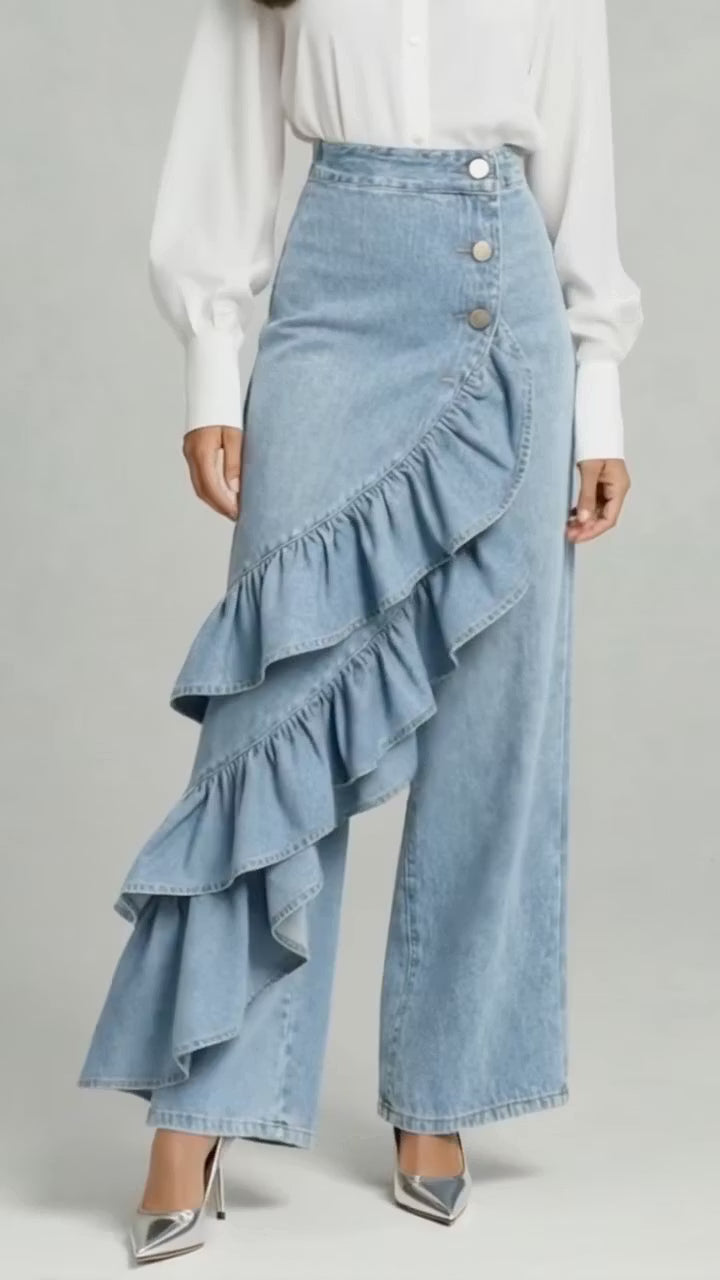 Vaquero Asimétrico Ruffle Flow