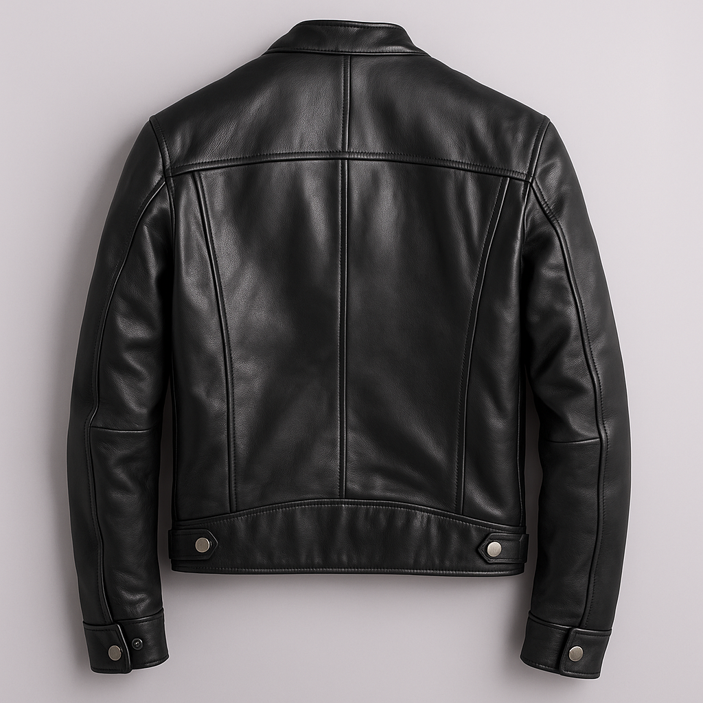 RECIO | Chaqueta vintage de piel con cremallera