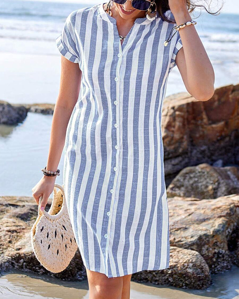 Serena/ Vestido Capri Rayado