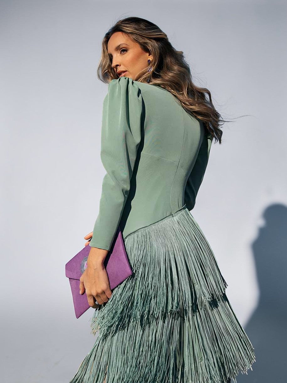 Vestido de Flecos Cacao Elegance