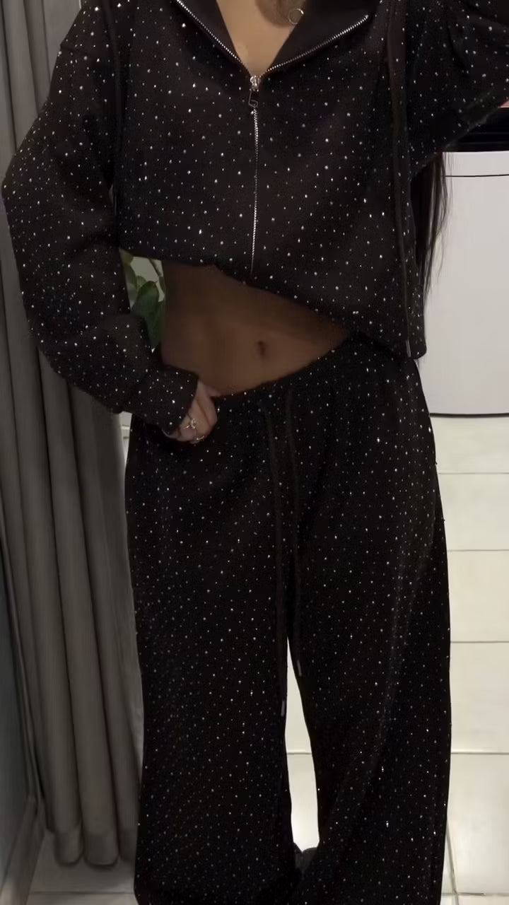 Conjunto Jogger Glam con Brillantes