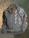 FÉNIX | Jersey patchwork de punto trenzado
