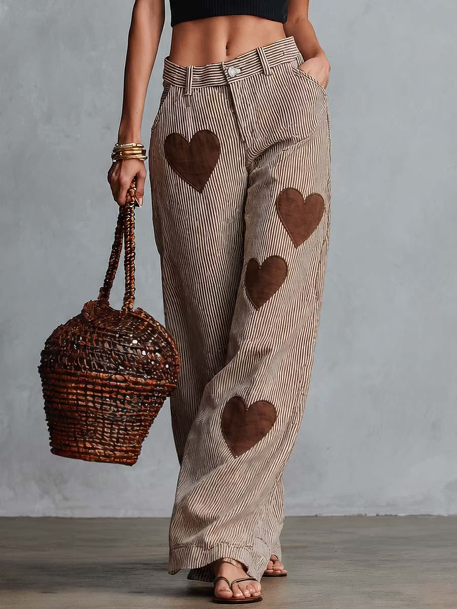 Pantalón Pana Heart Vibes