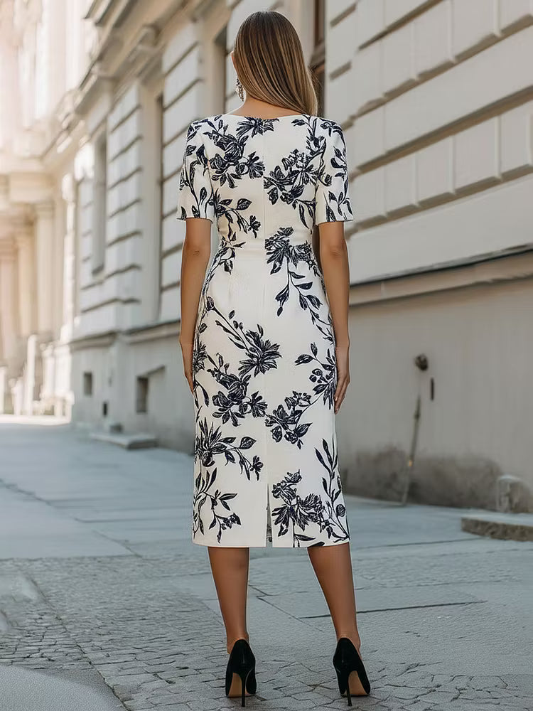 Vestido de Cóctel Elegancia Botánica