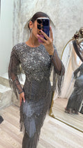 Vestido de Malla con Lentejuelas