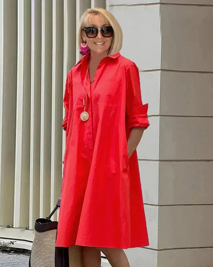 Vestido Camisero Vivid Pink