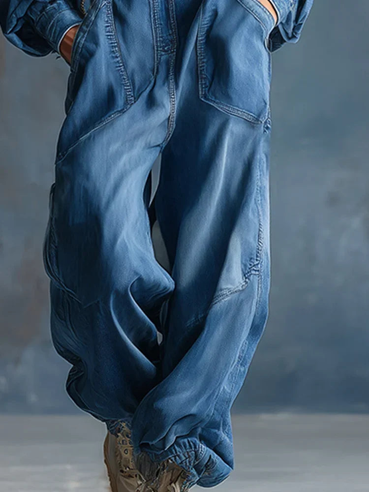 Overol Denim con Capucha Urban Utility