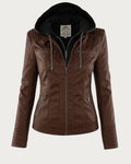 MÓNICA | Chaqueta de cuero otoñal