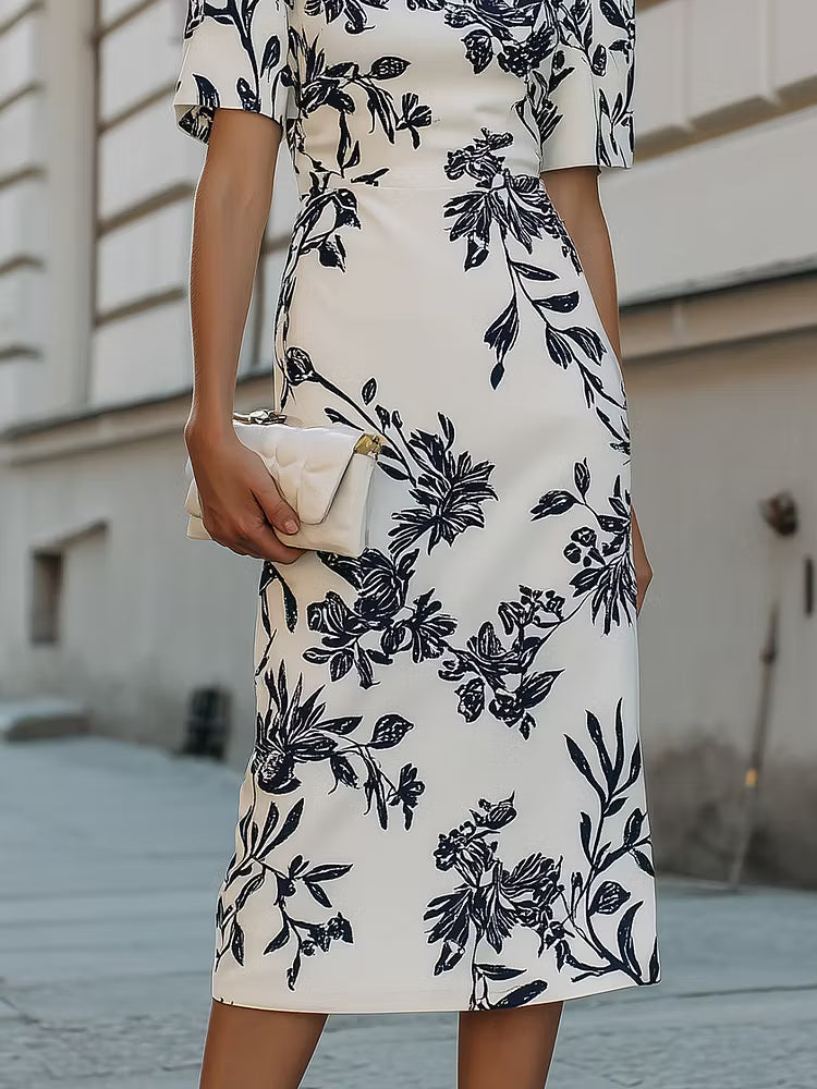 Vestido de Cóctel Elegancia Botánica
