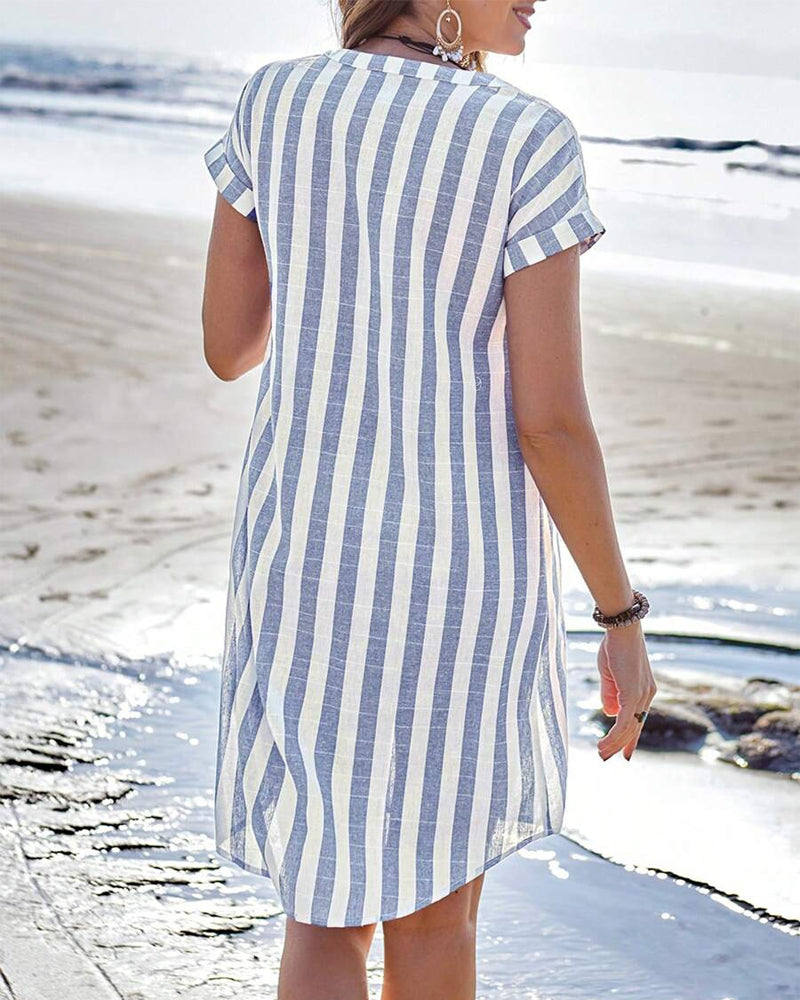 Serena/ Vestido Capri Rayado