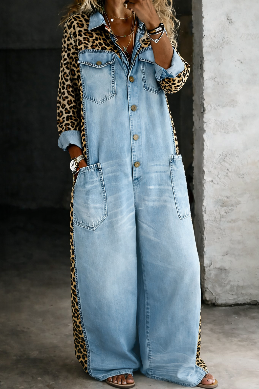 Enterizo Maxi Contraste Print
