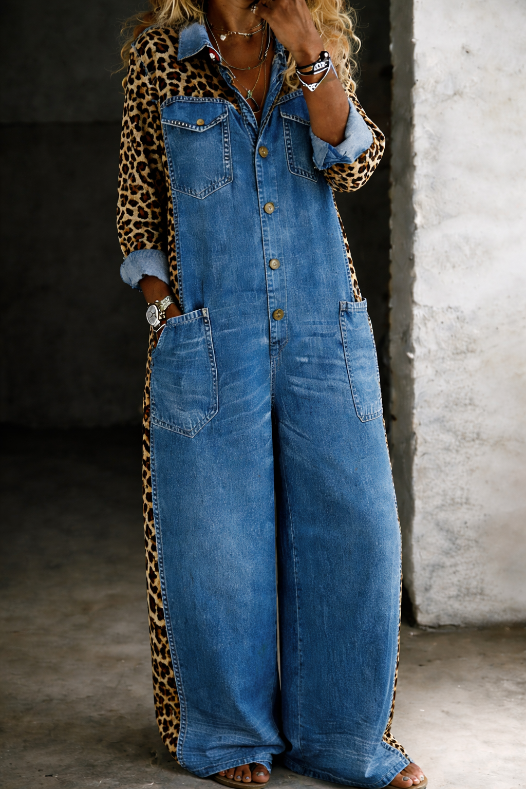 Enterizo Maxi Contraste Print