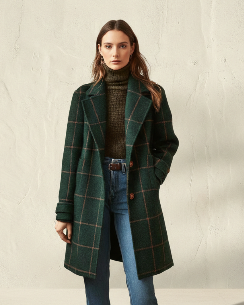 CAMILA | Abrigo estampado de temporada