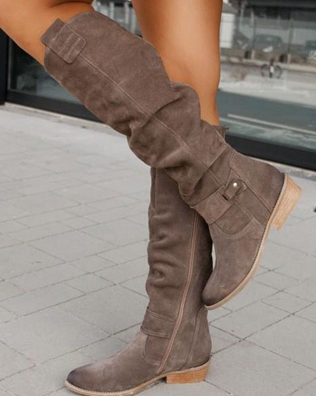 ZAVIRA | Botas de ante elegantes y cálidas para mujer