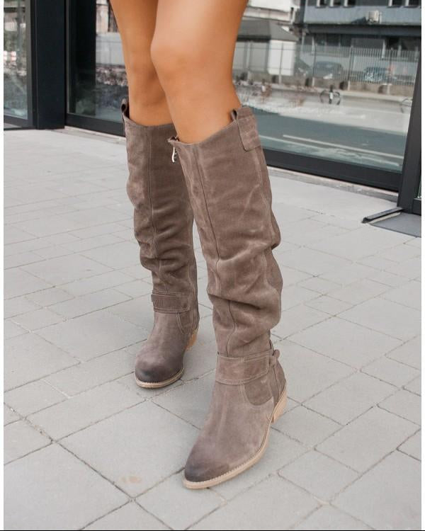 ZAVIRA | Botas de ante elegantes y cálidas para mujer