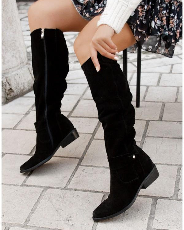 ZAVIRA | Botas de ante elegantes y cálidas para mujer