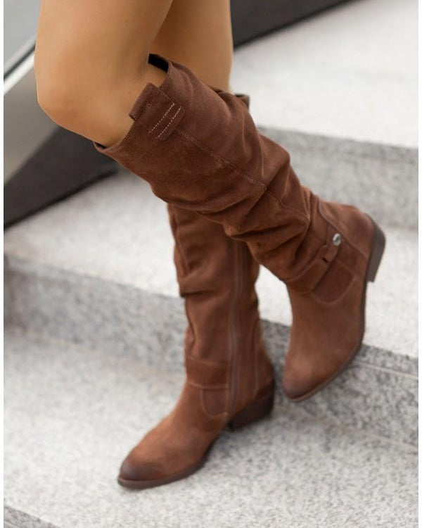 ZAVIRA | Botas de ante elegantes y cálidas para mujer