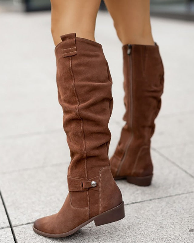 ZAVIRA | Botas de ante elegantes y cálidas para mujer