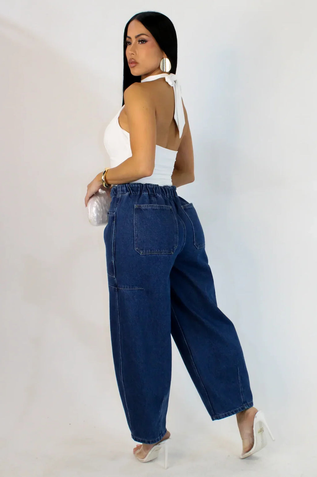 Jeans Relaxed Fit con Cordón
