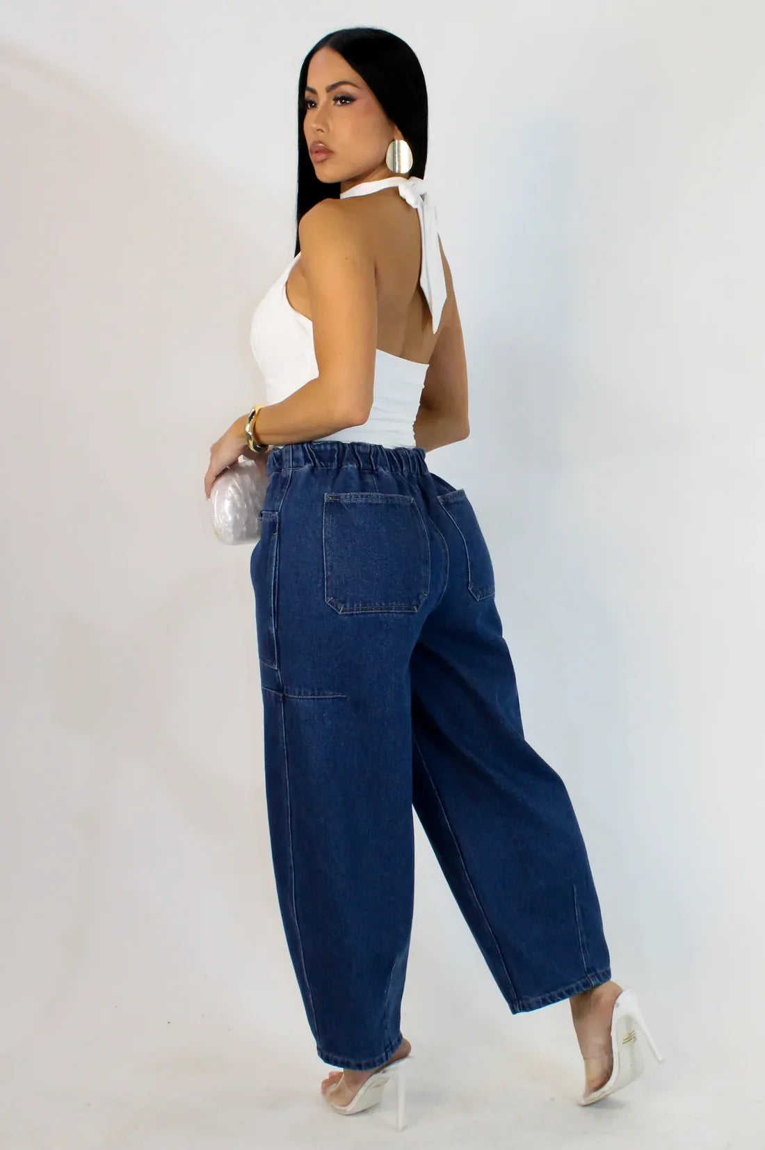 Jeans Relaxed Fit con Cordón