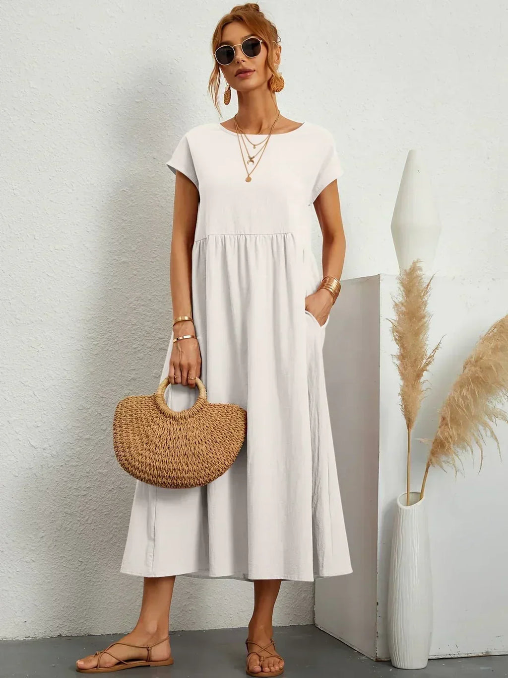 Ana/Vestido Lino Soft