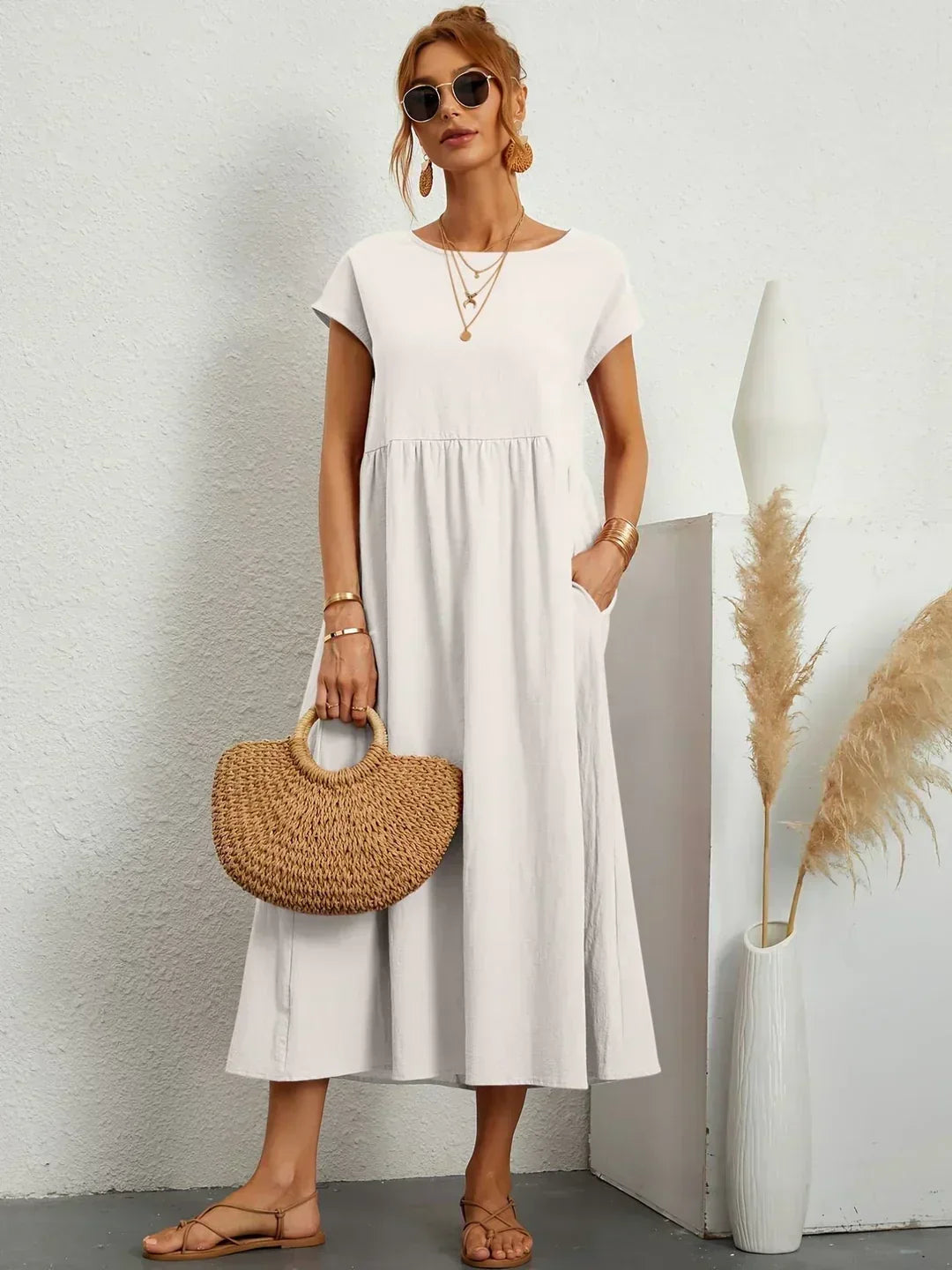 Ana/Vestido Lino Soft