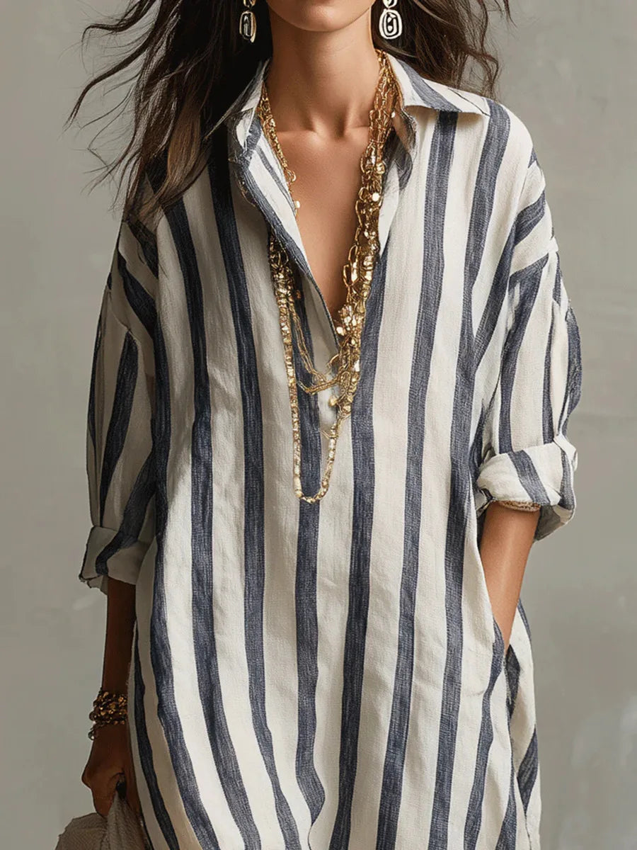 Vestido Camisero Náutico