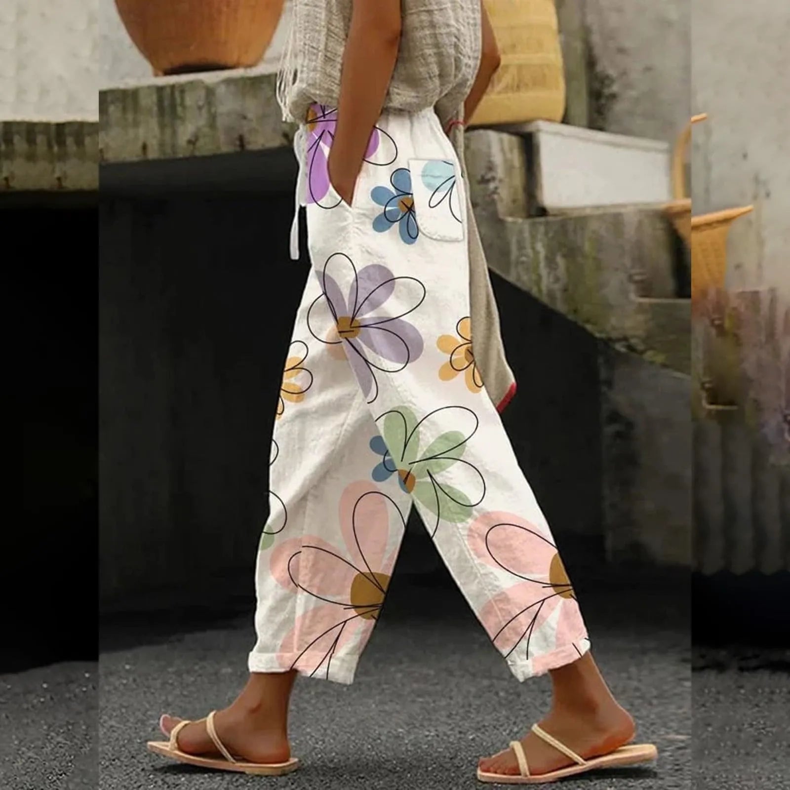 pantalón Estampado Évora Bloom
