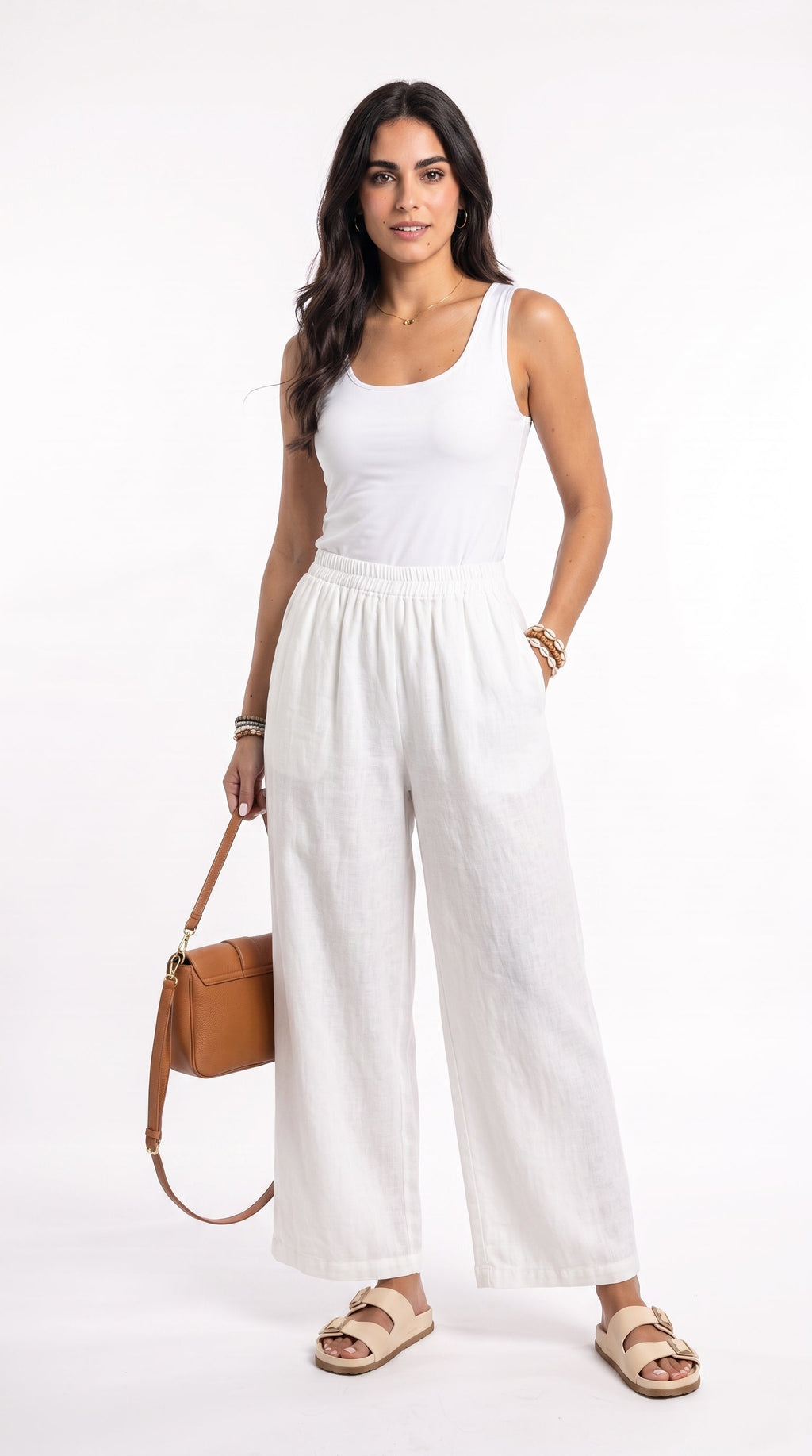 Amalia™ | Pantalón fluido de algodón y lino