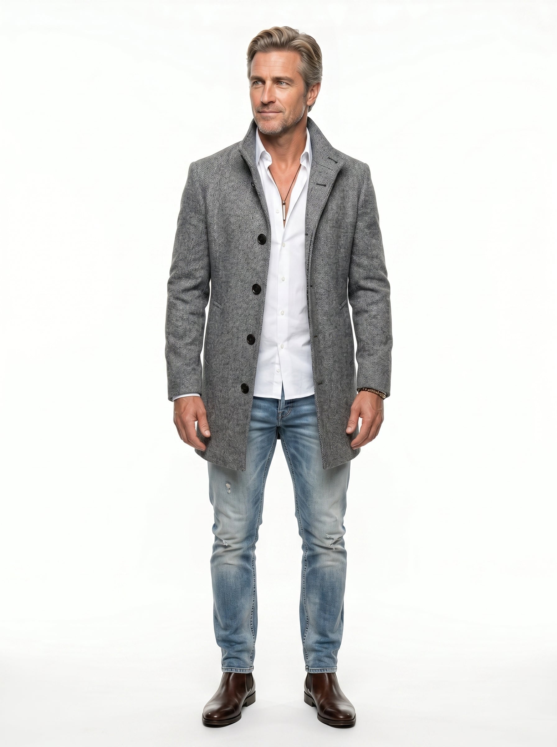 Adrián | Abrigo Largo Elegante