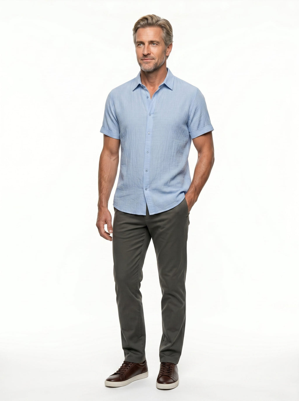 LOREN | Camisa de lino de manga corta