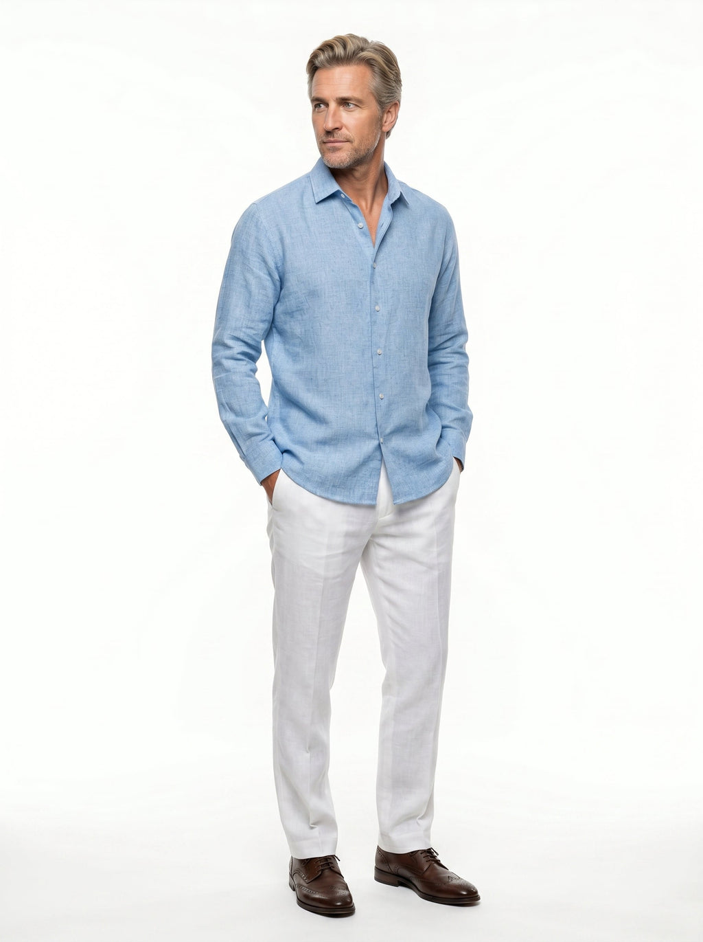 Camisa casual Giovanni Azul