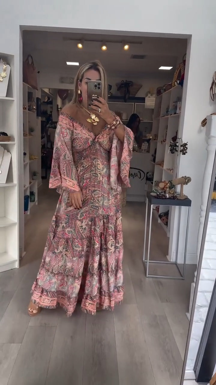 Vestido Encanto Floral Vintage
