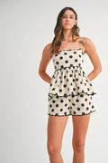 Eluney /Conjunto chic de lunares
