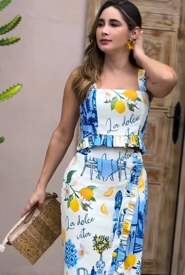 Conjunto de Falda Floral Nikté