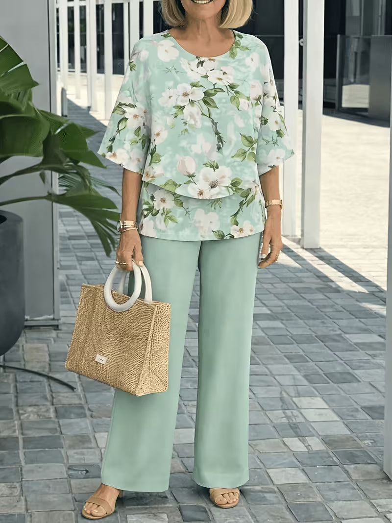 Conjunto Estampado Jardín de menta
