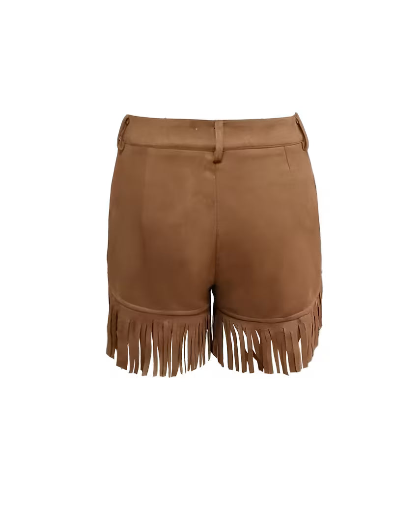 Shorts "Boho-Edge" con Flecos
