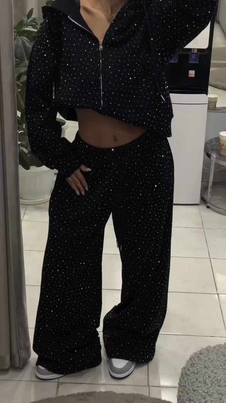 Conjunto Jogger Glam con Brillantes