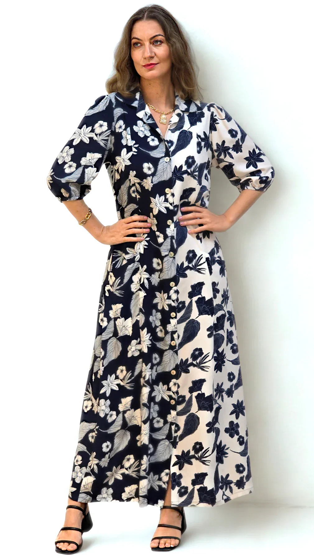 Vestido Camisero Dúo Botánico
