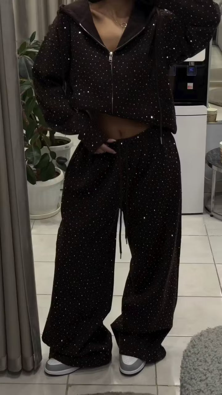 Conjunto Jogger Glam con Brillantes