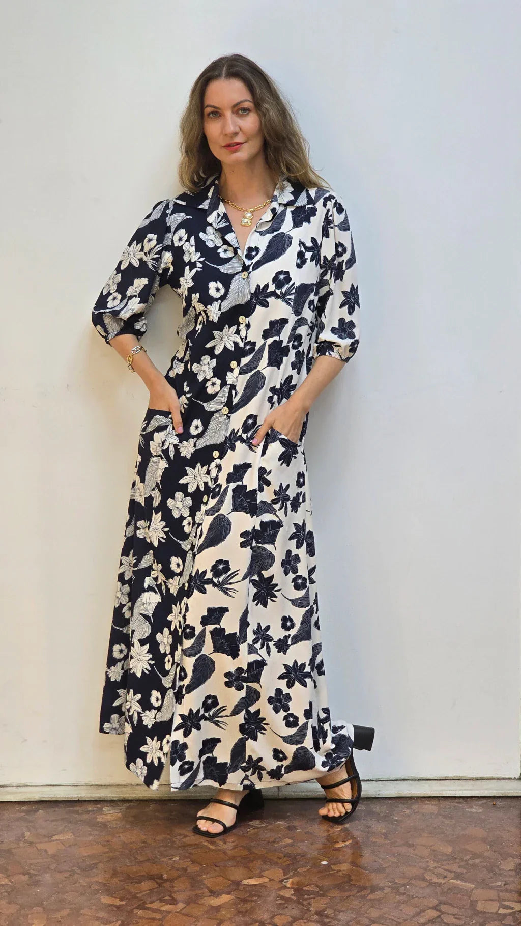 Vestido Camisero Dúo Botánico