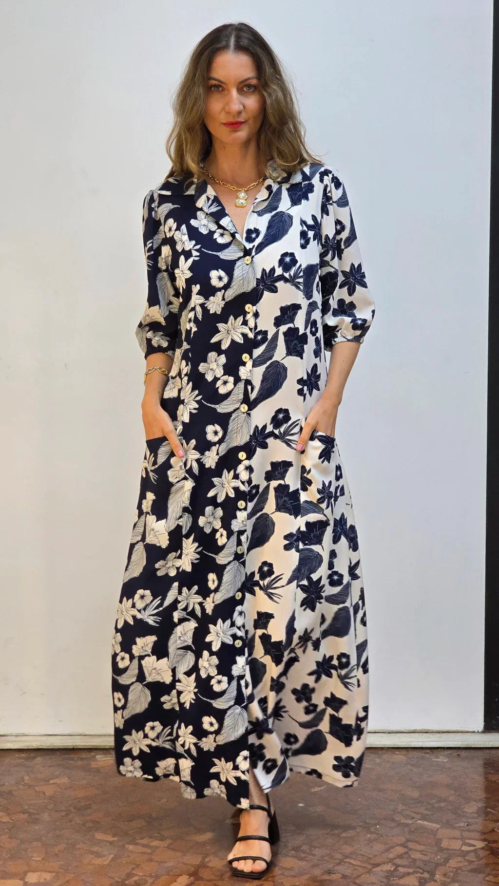 Vestido Camisero Dúo Botánico