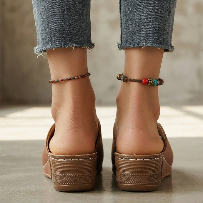 Sandalias de Cuña "Casual Stitch"