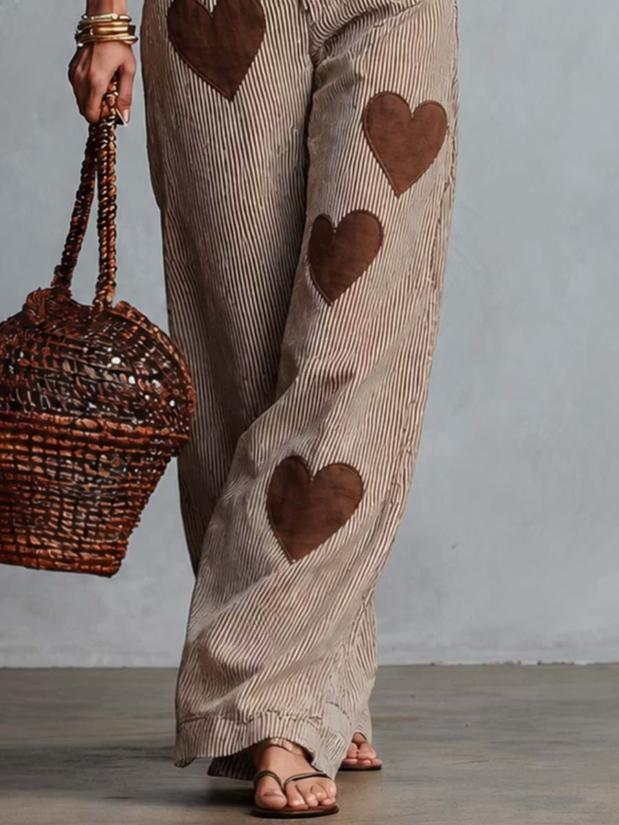 Pantalón Pana Heart Vibes