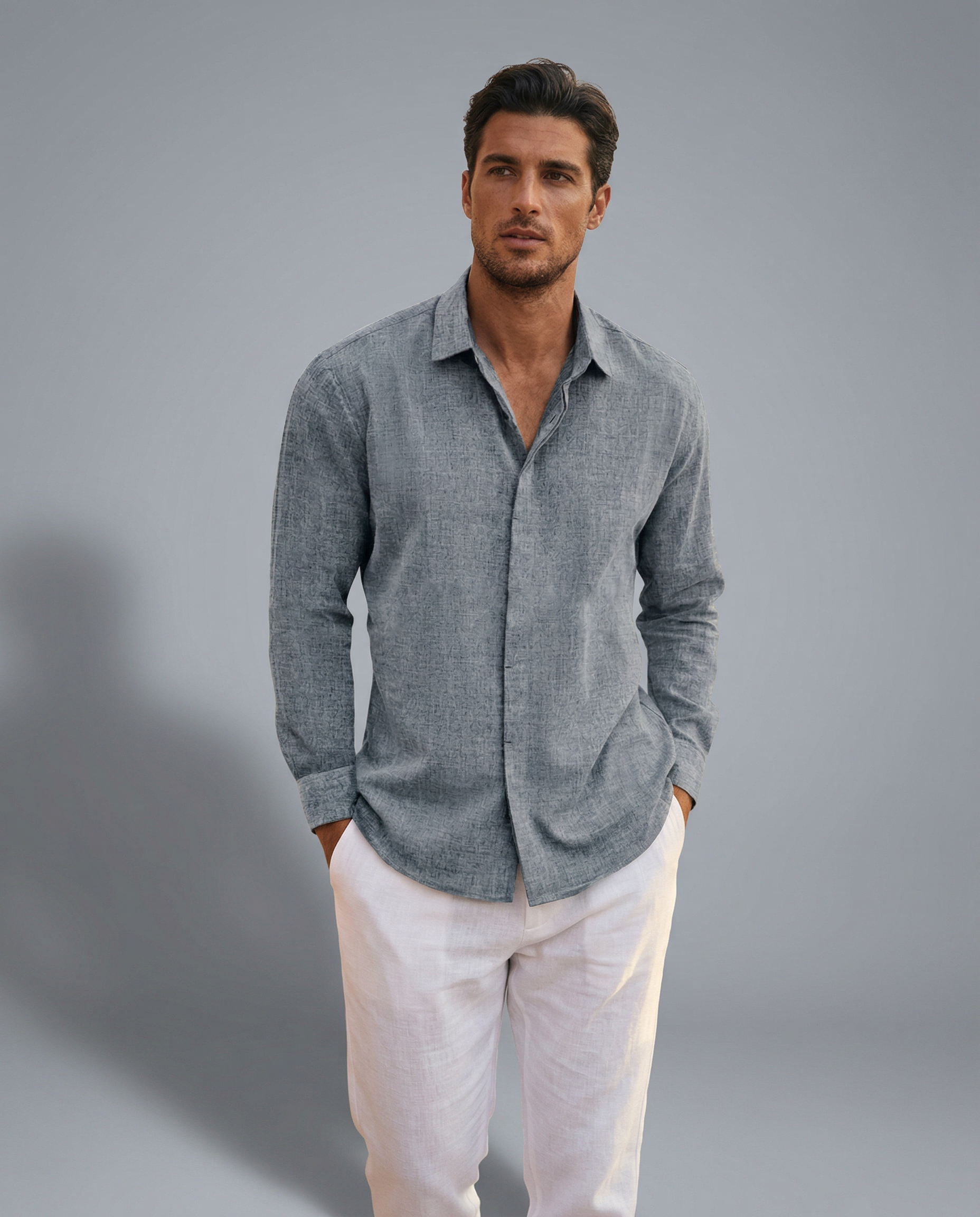 Camisa casual Giovanni Azul